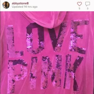PINK Victoria Secret velvet sweatshirt